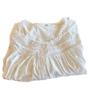 EILEEN WEST 💯 cotton long nightgown size M